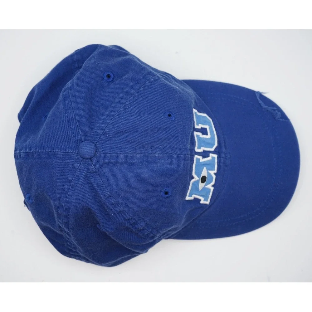 Disney Parks Monsters Inc University MU Adult Strapback Blue Baseball‎ Cap Hat